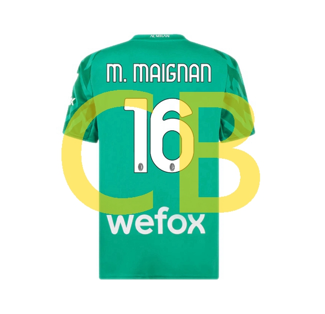 Fußballtrikot AC Mailand mike maignan 16 Torwart Herren Heim 2023-2024 Kurzarm