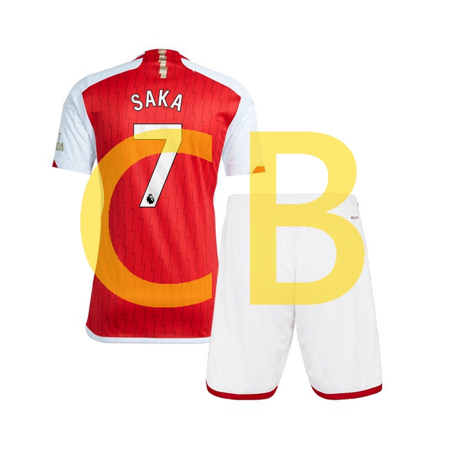 Fußballtrikot Arsenal saka 7 Kinder Heim 2023-2024 Kurzarm