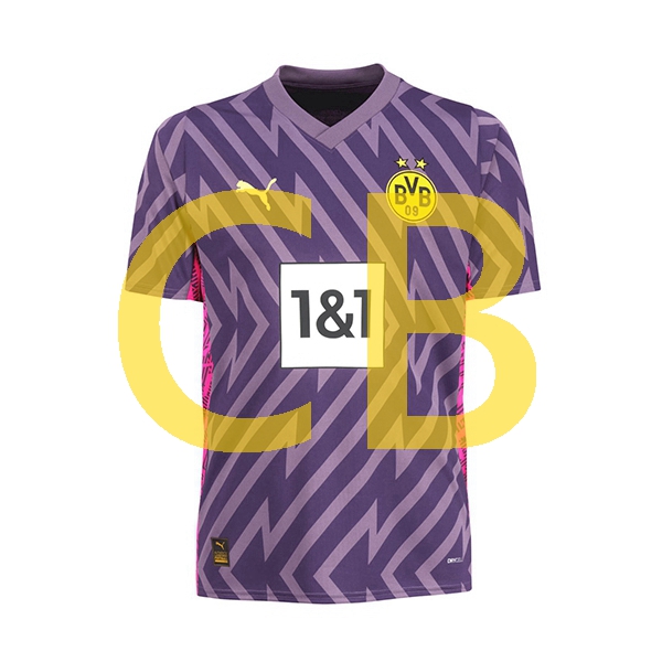 Fußballtrikot Borussia Dortmund Torwart Herren Heim 2023-2024 Kurzarm