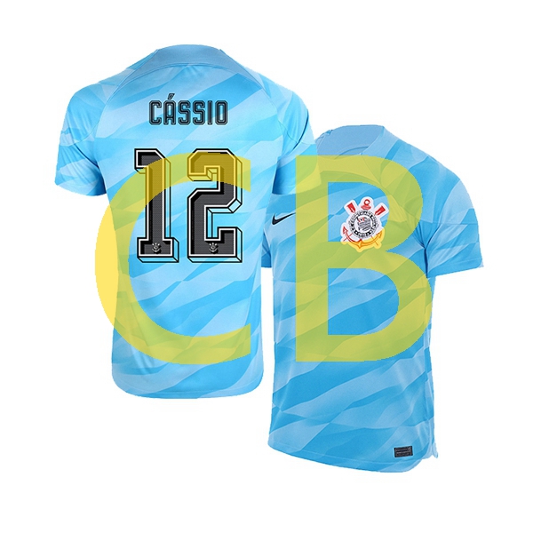 Fußballtrikot Corinthians cassio 12 Torwart Herren Heim 2023-2024 Kurzarm