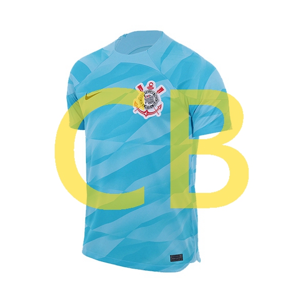 Fußballtrikot Corinthians Torwart Herren Heim 2023-2024 Kurzarm