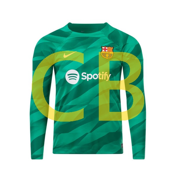 Fußballtrikot FC Barcelona Torwart Herren Heim 2023-2024 Langarm