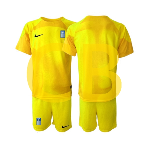 Fußballtrikot Griechenland Torwart Kinder Heim 2023 Kurzarm