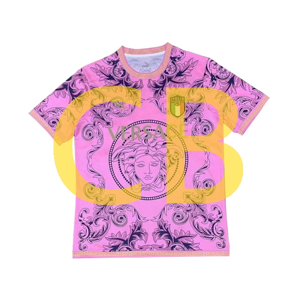 Fußballtrikot Italien versace pinkcolor Herren 2023-2024 Kurzarm