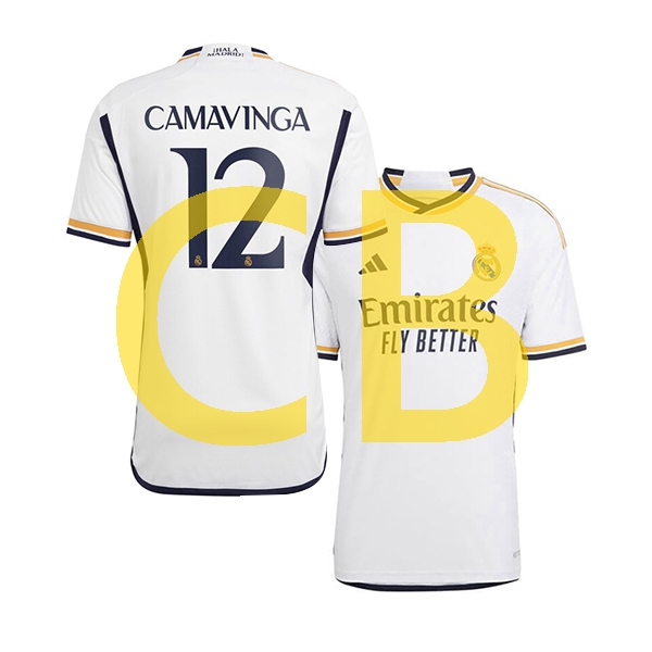 Fußballtrikot Real Madrid camavinga 12 Herren Heim 2023-2024 Kurzarm