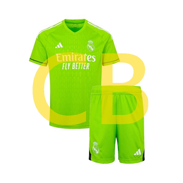 Fußballtrikot Real Madrid Torwart Kinder Heim 2023-2024 Kurzarm