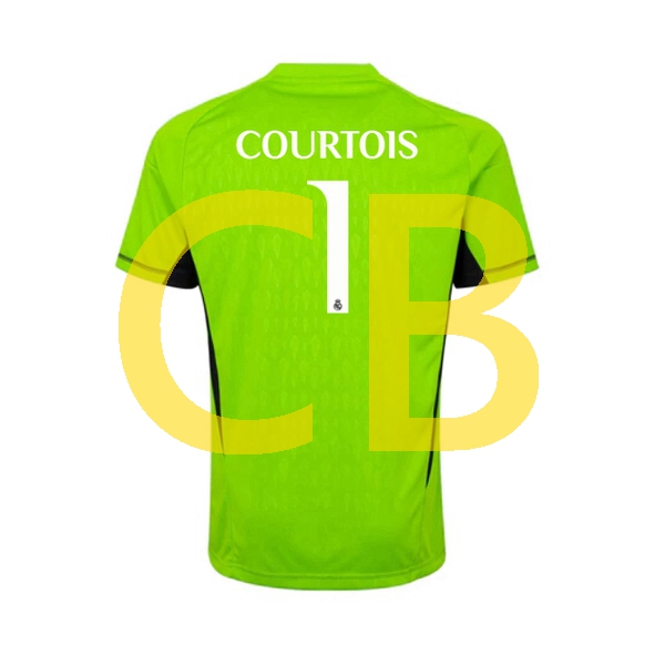 Fußballtrikot Real Madrid thibaut courtois 1 Torwart Herren Heim 2023-2024 Kurzarm