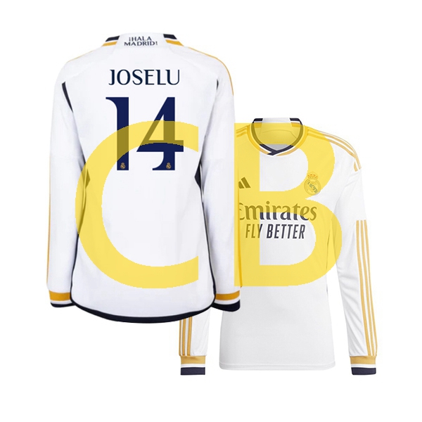 Fußballtrikot Real Madrid joselu 14 Herren Heim 2023-2024 Langarm