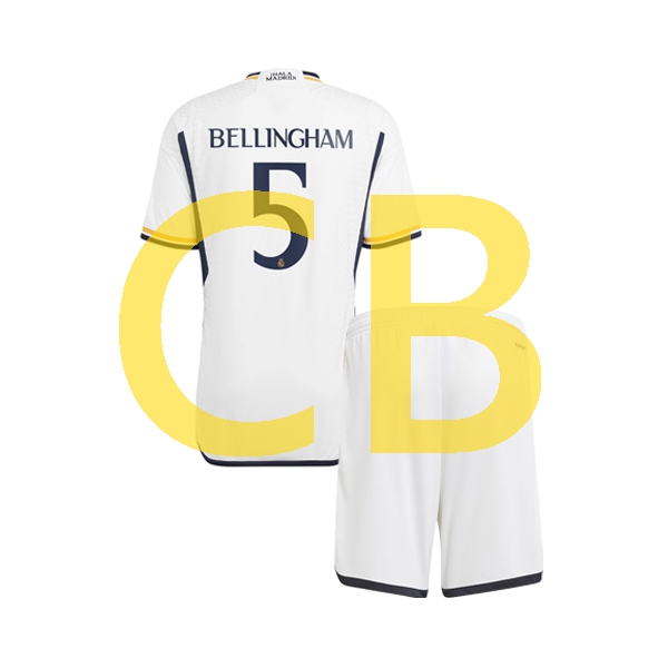 Fußballtrikot Real Madrid jude bellingham 5 Kinder Heim 2023-2024 Kurzarm