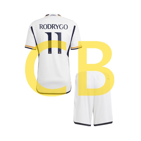 Fußballtrikot Real Madrid rodrygo goes 11 Kinder Heim 2023-2024 Kurzarm