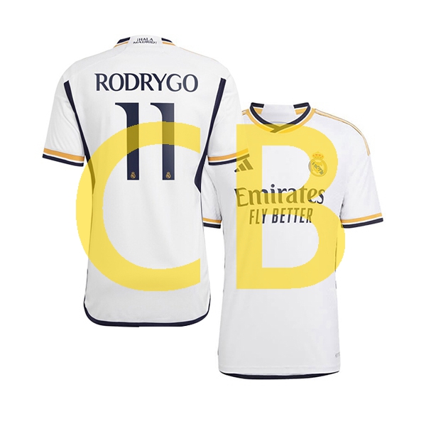 Fußballtrikot Real Madrid rodrygo goes 11 Herren Heim 2023-2024 Kurzarm