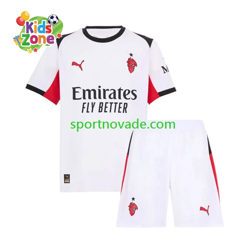 AC Mailand Auswärts Trikot Kinder Kurzarm 2025-2026