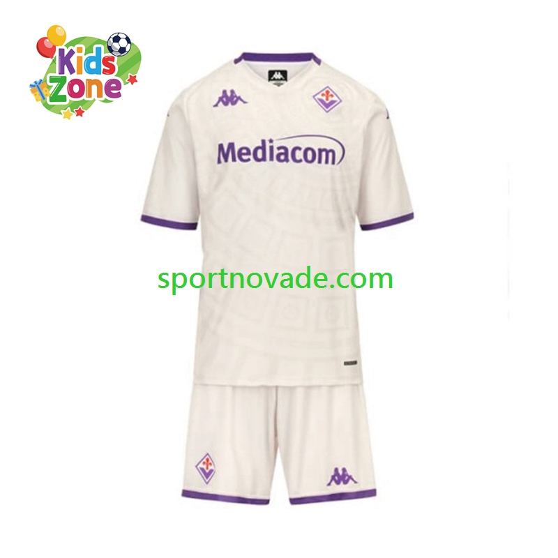 AC Florenz Auswärts Trikot Kinder Kurzarm 2025-2026