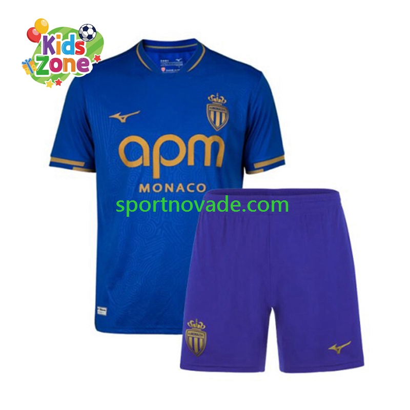 AS Monaco Auswärts Trikot Kinder Kurzarm 2025-2026