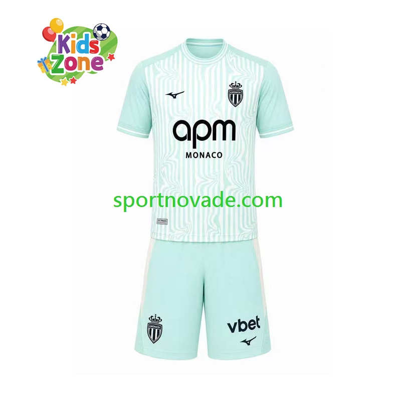 AS Monaco Dritt Trikot Kinder Kurzarm 2026-2027