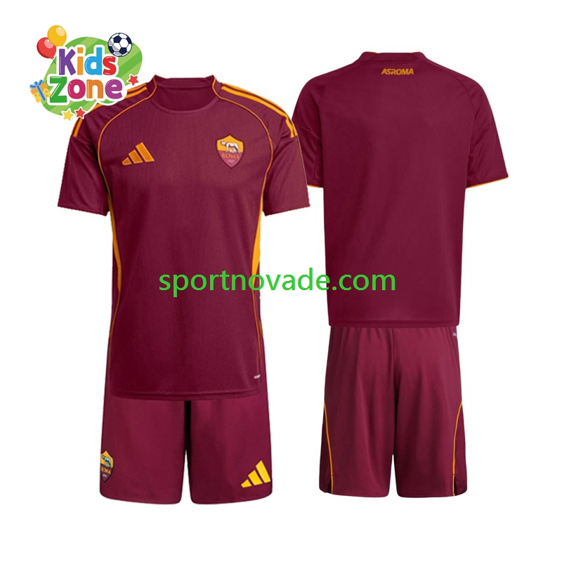 AS Rom Heim Trikot Kinder Kurzarm 2025-2026