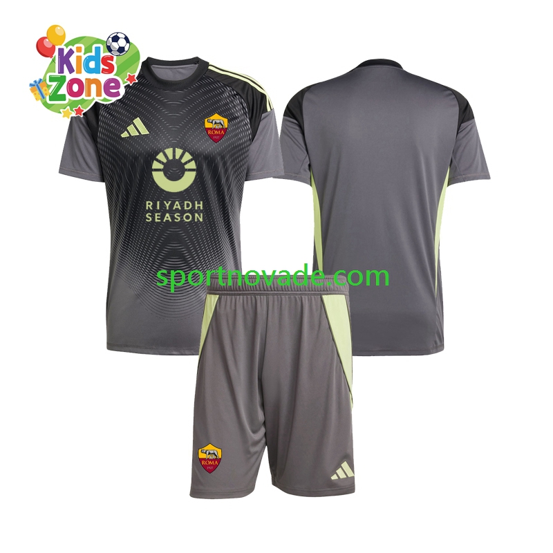 AS Rom Torwart Heim Trikot Kinder Kurzarm 2025-2026