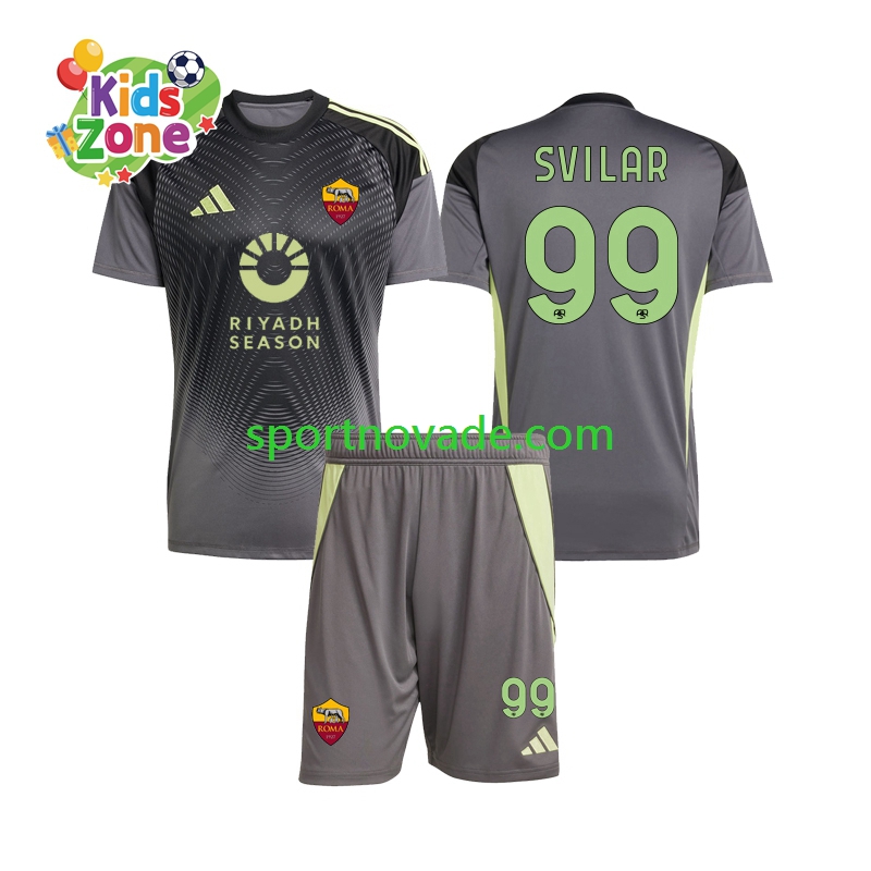 AS Rom Torwart Mile Svilar 99 Heim Trikot Kinder Kurzarm 2025-2026