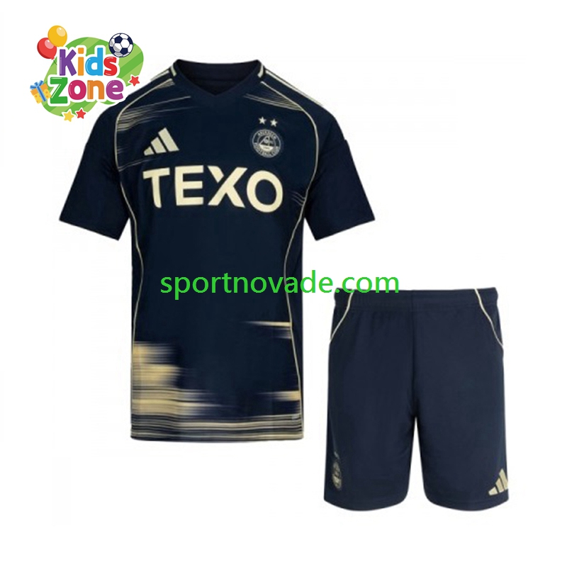 Aberdeen Auswärts Trikot Kinder Kurzarm 2025-2026
