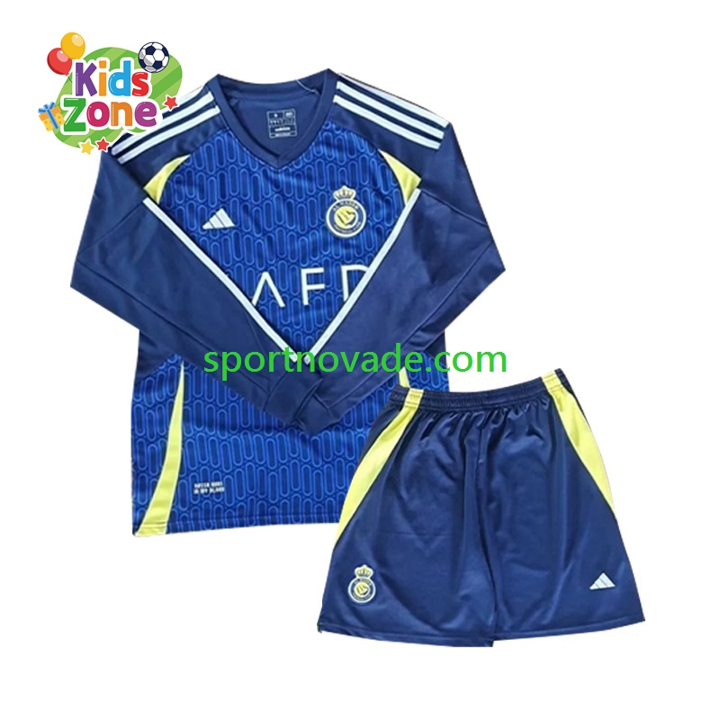 Al Nassr Auswärts Trikot Kinder Langarm 2024-2025