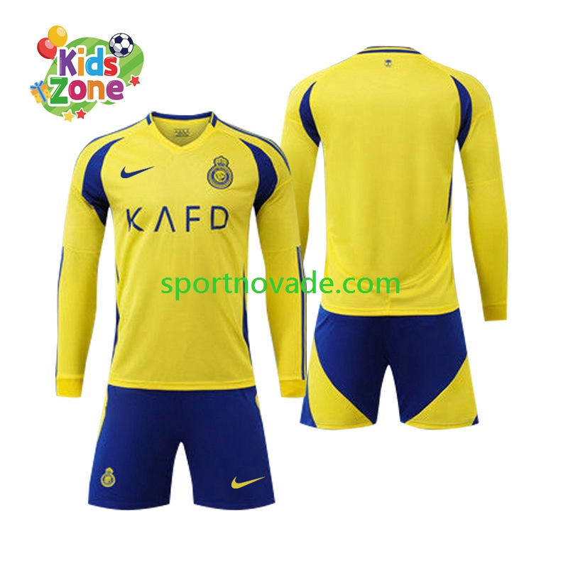 Al Nassr Heim Trikot Kinder Langarm 2024-2025