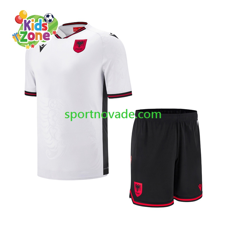 Albanien Auswärts Trikot Kinder Kurzarm 2025-2026