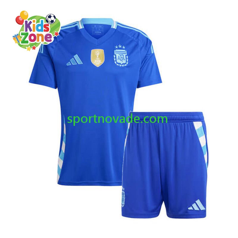 Argentinien Copa America Auswärts Trikot Kinder Kurzarm 2024