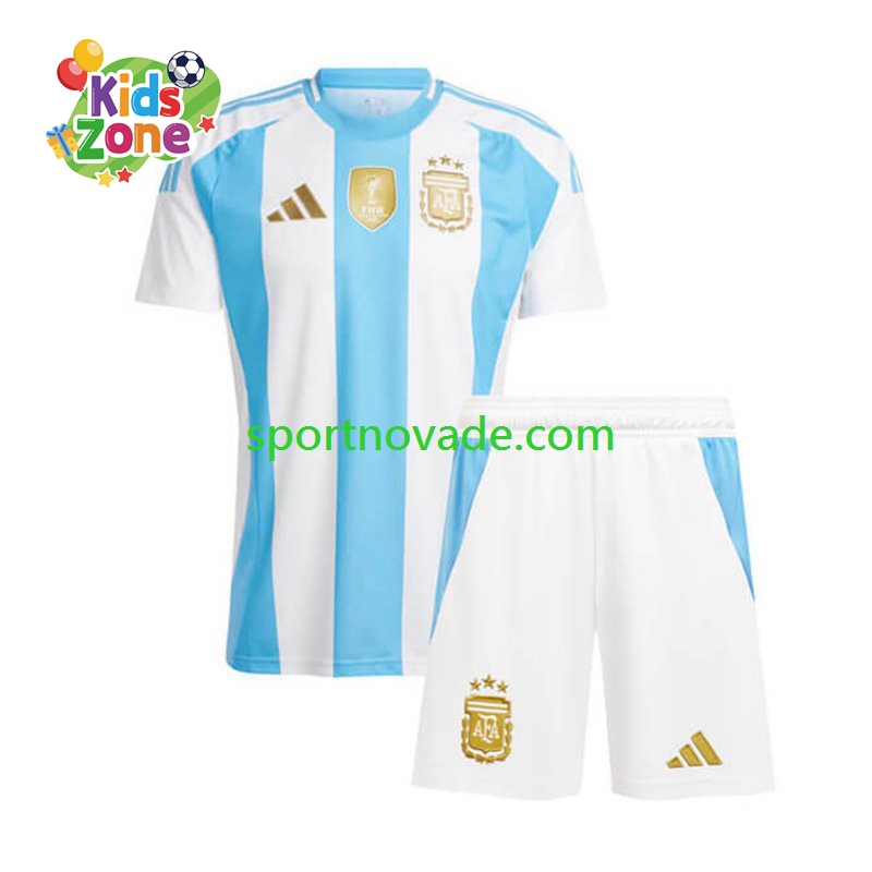 Argentinien Copa America Heim Trikot Kinder Kurzarm 2024