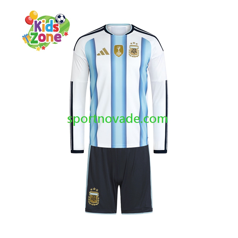 Argentinien Heim Trikot Kinder Langarm World Cup 2026