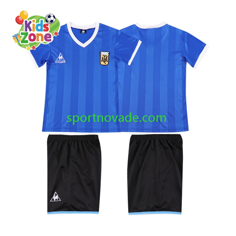 Argentinien Retro Auswärts Trikot Kinder Kurzarm 1986