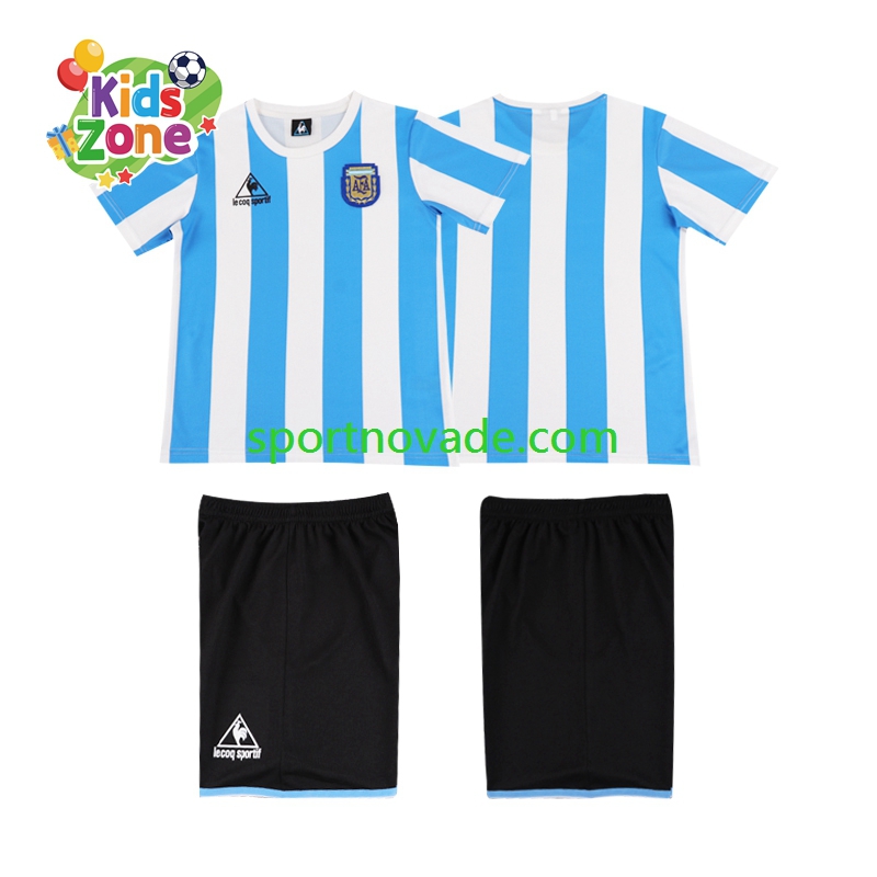 Argentinien Retro Heim Trikot Kinder Kurzarm 1986