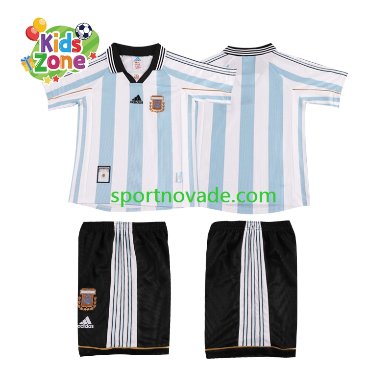 Argentinien Retro Heim Trikot Kinder Kurzarm 1998
