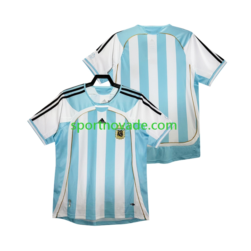 Argentinien Retro Heim Trikot Herren Kurzarm 2014
