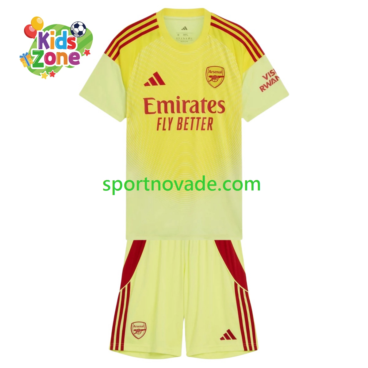 Arsenal Torwart Heim Trikot Kinder Kurzarm 2025-2026