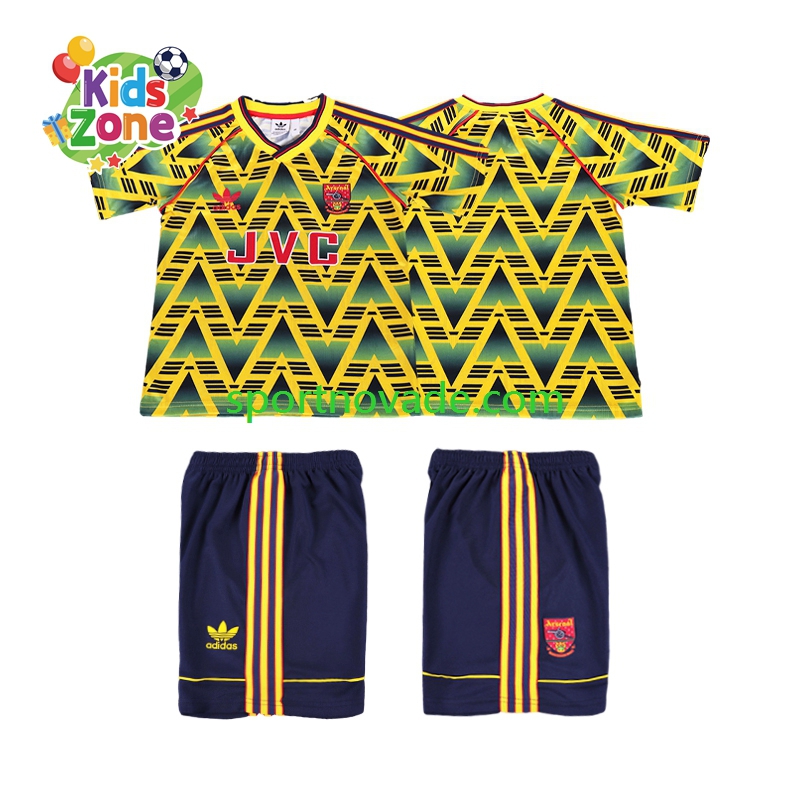 Arsenal Retro Auswärts Trikot Kinder Kurzarm 1991 1993