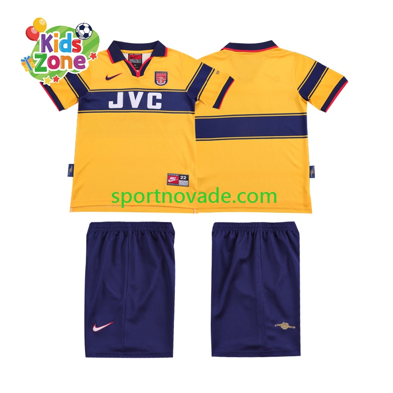 Arsenal Retro Auswärts Trikot Kinder Kurzarm 1997 1999