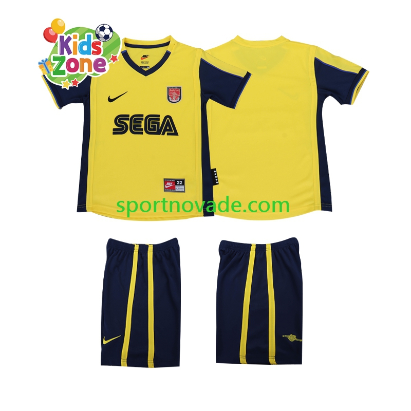 Arsenal Retro Auswärts Trikot Kinder Kurzarm 2000 2001