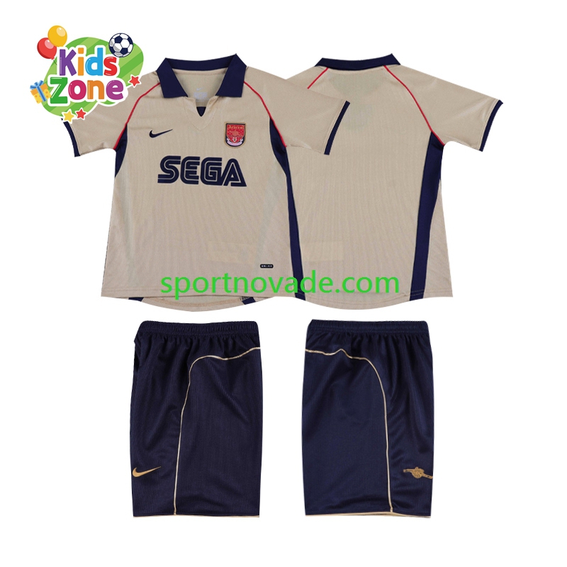 Arsenal Retro Auswärts Trikot Kinder Kurzarm 2001 2002