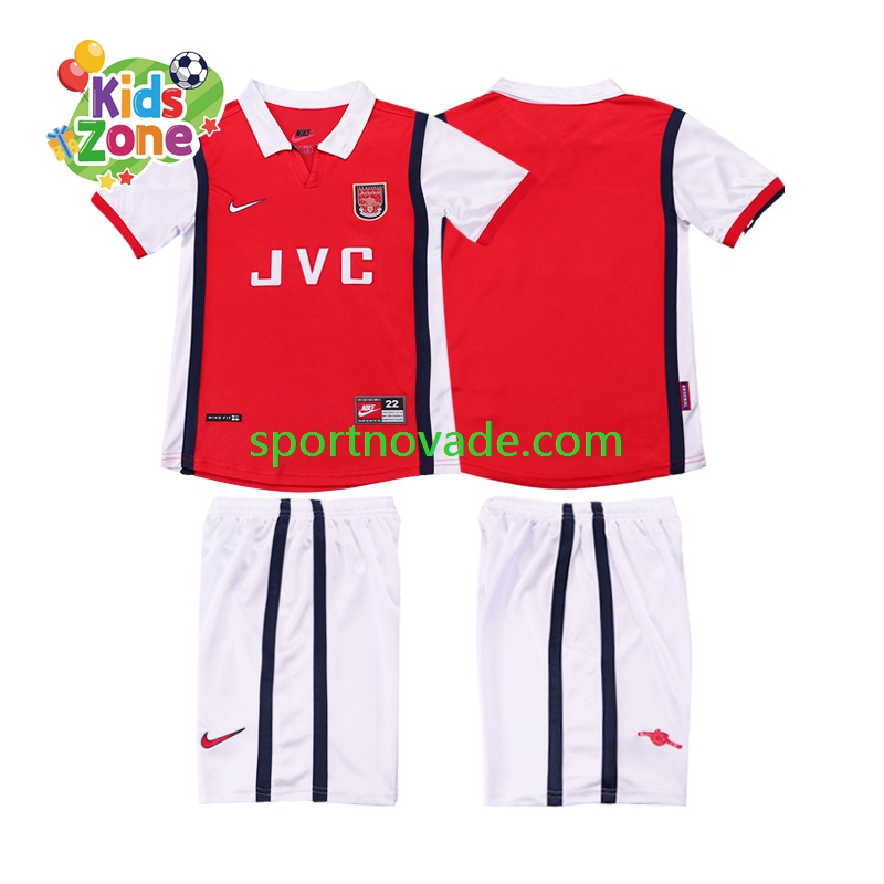 Arsenal Retro Heim Trikot Kinder Kurzarm 1998 1999
