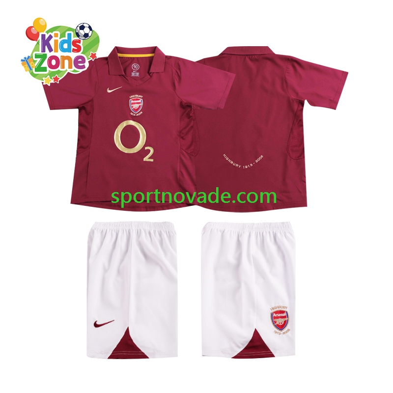 Arsenal Retro Heim Trikot Kinder Kurzarm 2005 2006