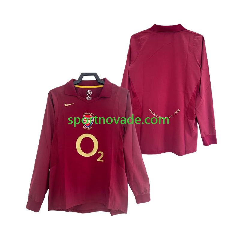 Arsenal Retro Heim Trikot Herren Langarm 2005 2006