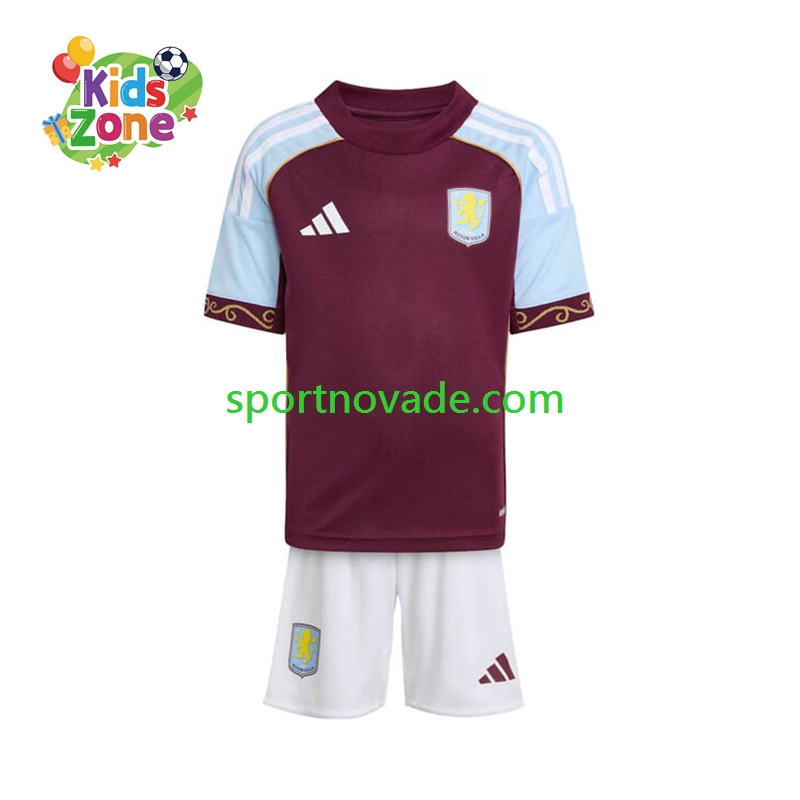 Aston Villa Heim Trikot Kinder Kurzarm 2025-2026
