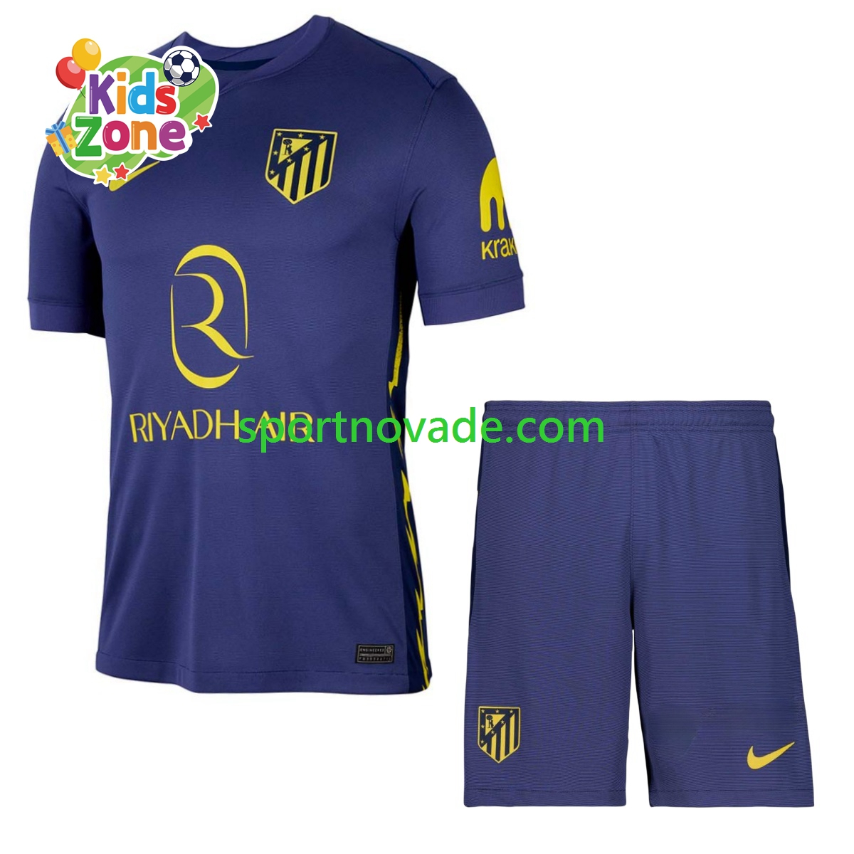 Atlético Madrid Auswärts Trikot Kinder Kurzarm 2025-2026