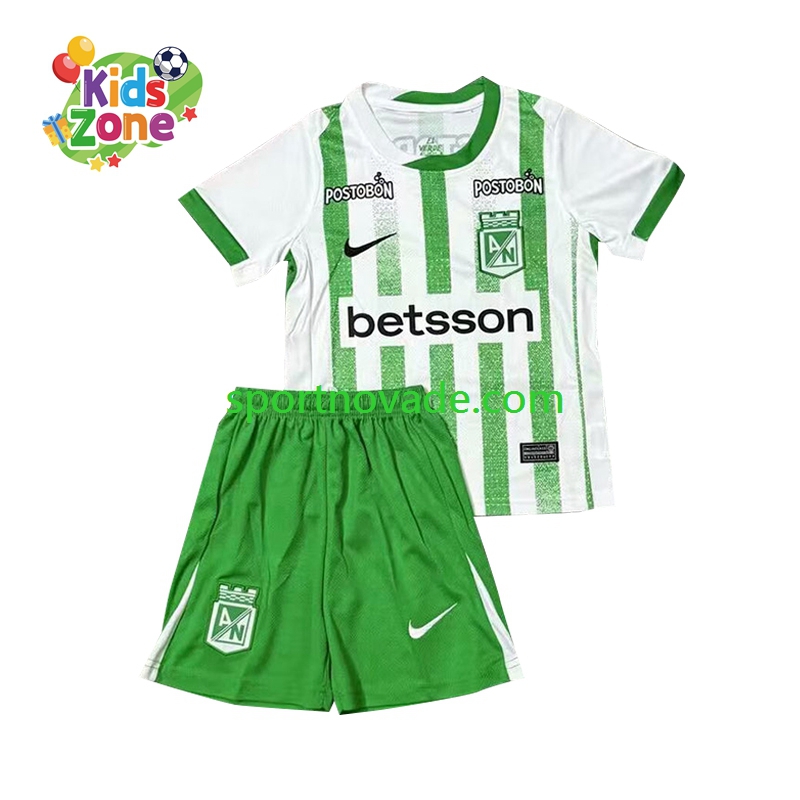 Atletico Nacional Heim Trikot Kinder Kurzarm 2025