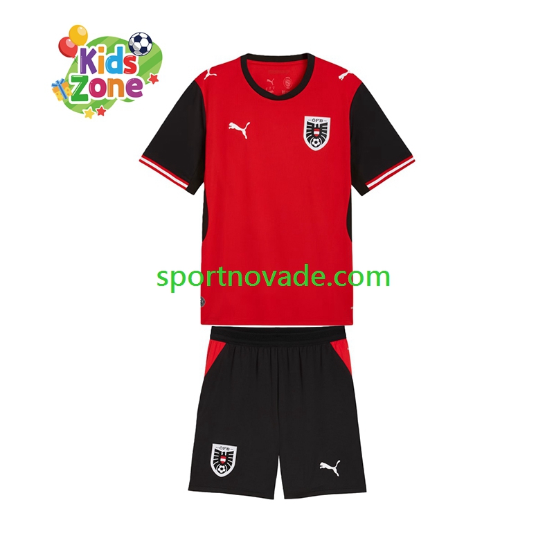 Österreich Heim Trikot Kinder Kurzarm World Cup 2026