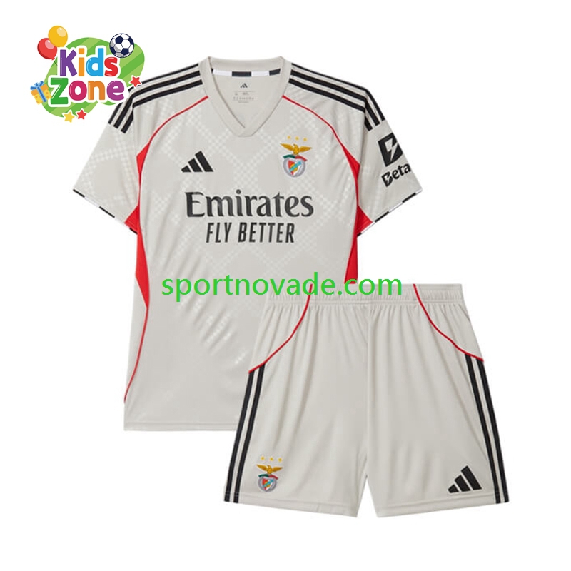 Benfica Auswärts Trikot Kinder Kurzarm 2025-2026