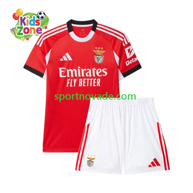 Benfica Heim Trikot Kinder Kurzarm 2025-2026