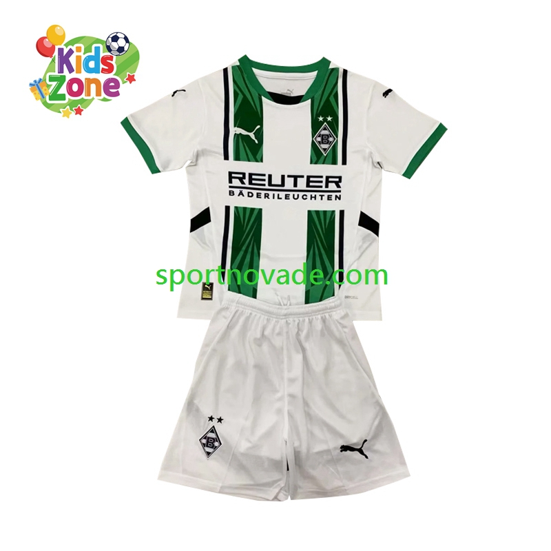 Borussia Monchengladbach Heim Trikot Kinder Kurzarm 2024-2025
