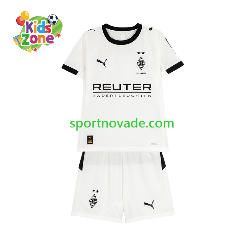 Borussia Monchengladbach Heim Trikot Kinder Kurzarm 2025-2026