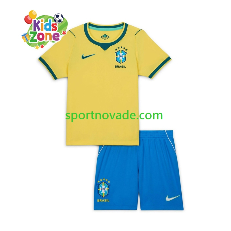 Brasilien Heim Trikot Kinder Kurzarm World Cup 2026